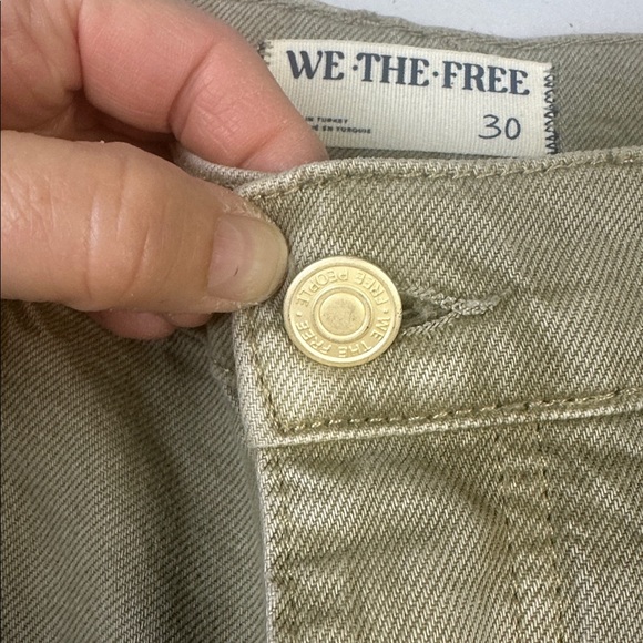 Free People We The Free Good Luck Mid Rise Barrel Jeans Size 30 Cotton Neutral - Picture 15 of 16
